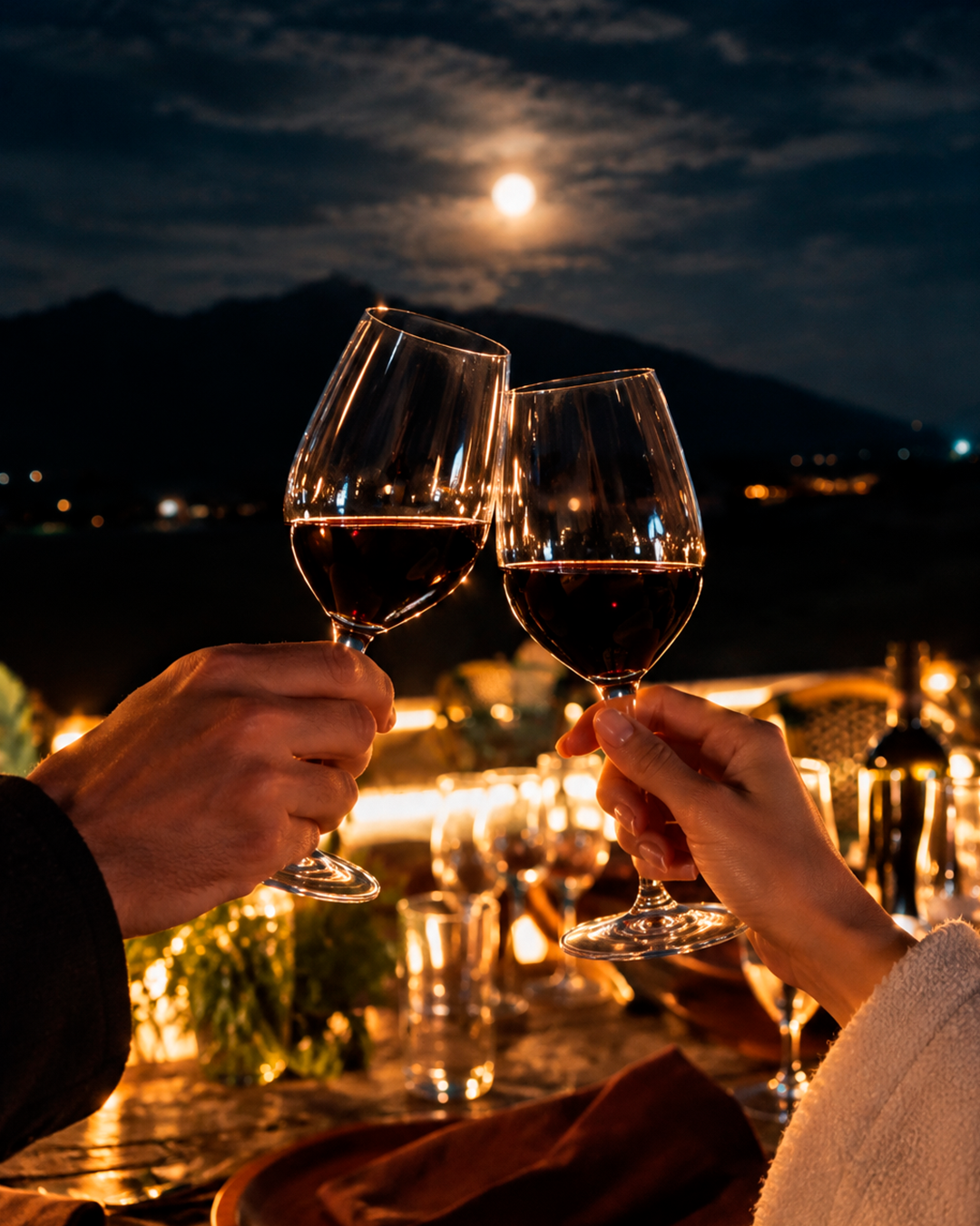 Brindis bajo la luna llena