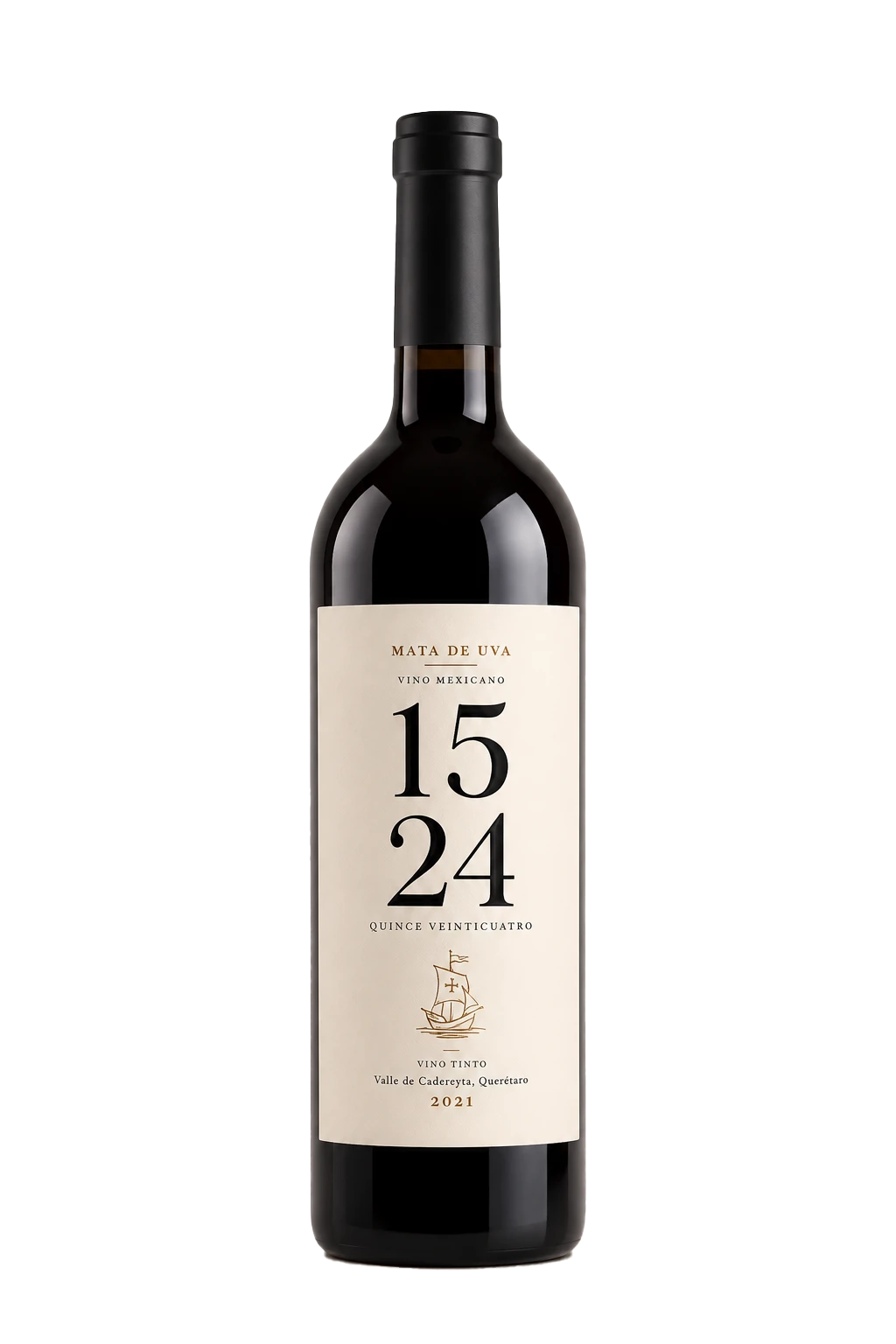 Botella de vino tinto 1524